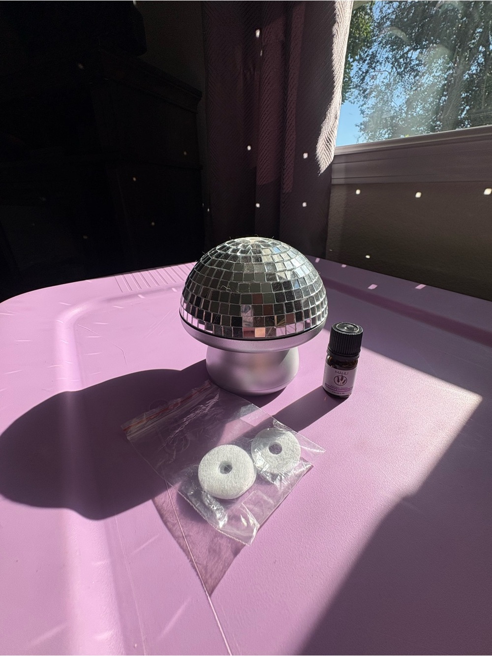 Mushroom Disco Ball Aroma Diffuser - Silver